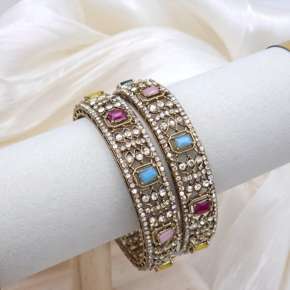 Churiyan Bangle Store Online Silk Thread Gajri Colour Bangles