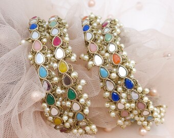 ミラーバングル4個セット - ゴールドマルチカラー - Etsy 日本