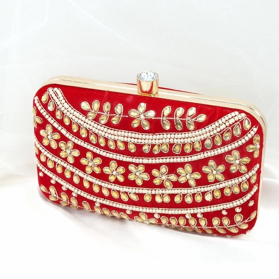 Glam red jewel clutch | Purses, Fall handbags, Vintage purses