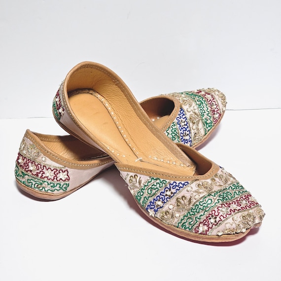 Chaussures Plates Jutti Indiennes/pakistanaises Multicolores - Neuves Dans Leur Boîte