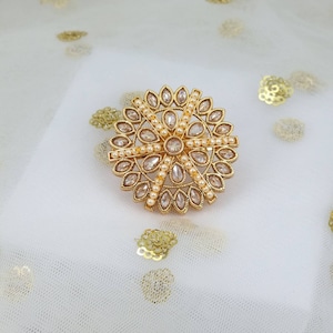 Anello minimalista rotondo regolabile da sposa, gioiello indiano pakistano, regalo di nozze con pietra portafortuna, anelli da cocktail robusti