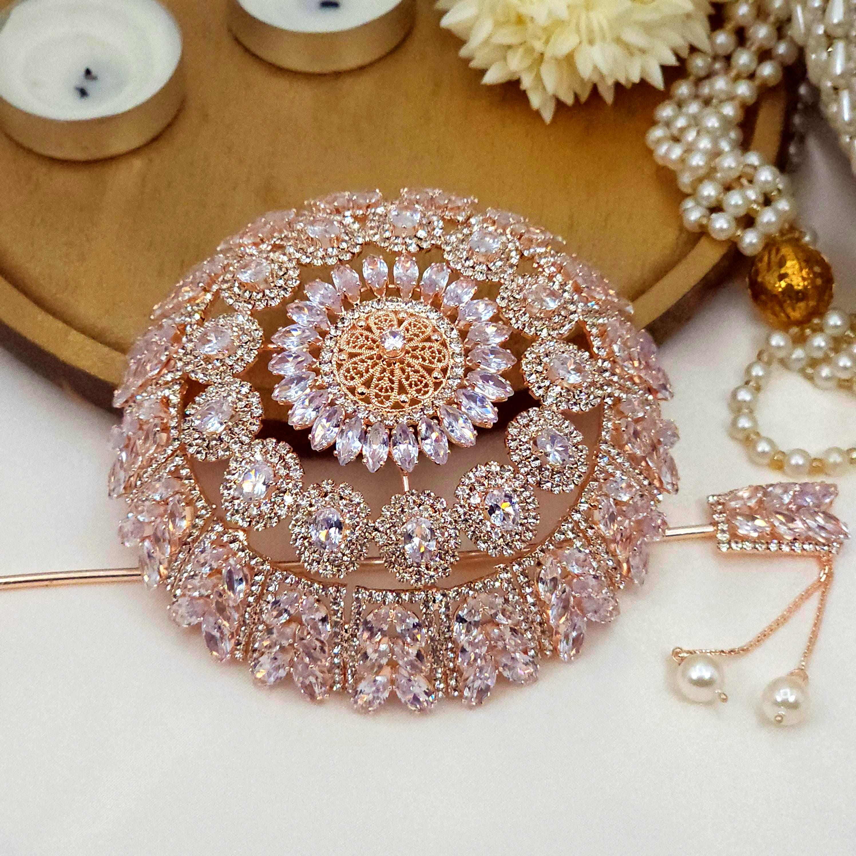 Beautiful Accessory Crystal Bun Hair Accessory Beautiful Bridal Wedding Guest Unique Style ...