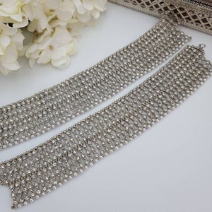 Polki Bridal Anklets: Silver Plated Indian Jhanjar Payal