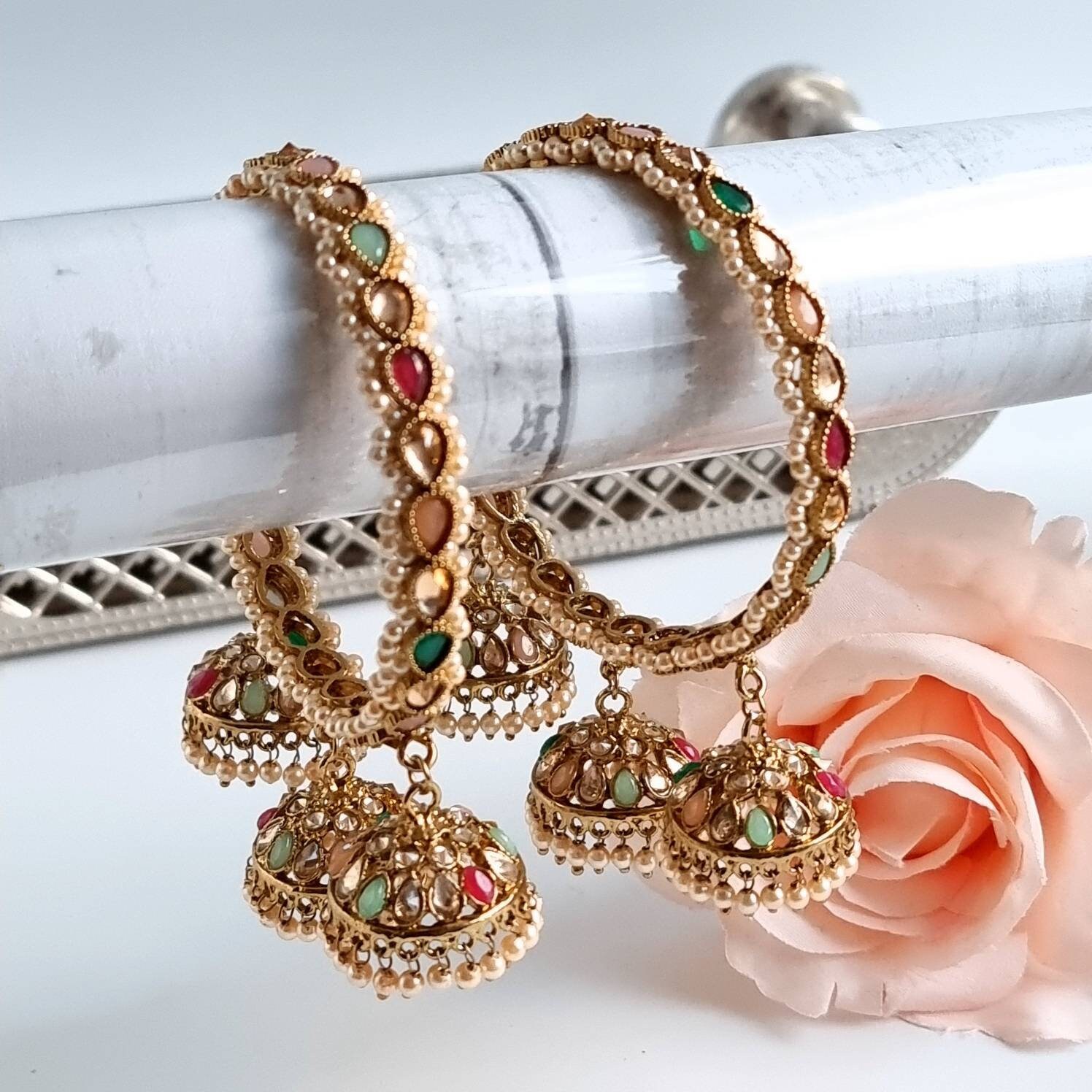 Bangles with latkans best sale
