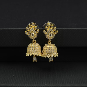 Feya - American Diamond CZ Kleine Jhumki Ohrringe