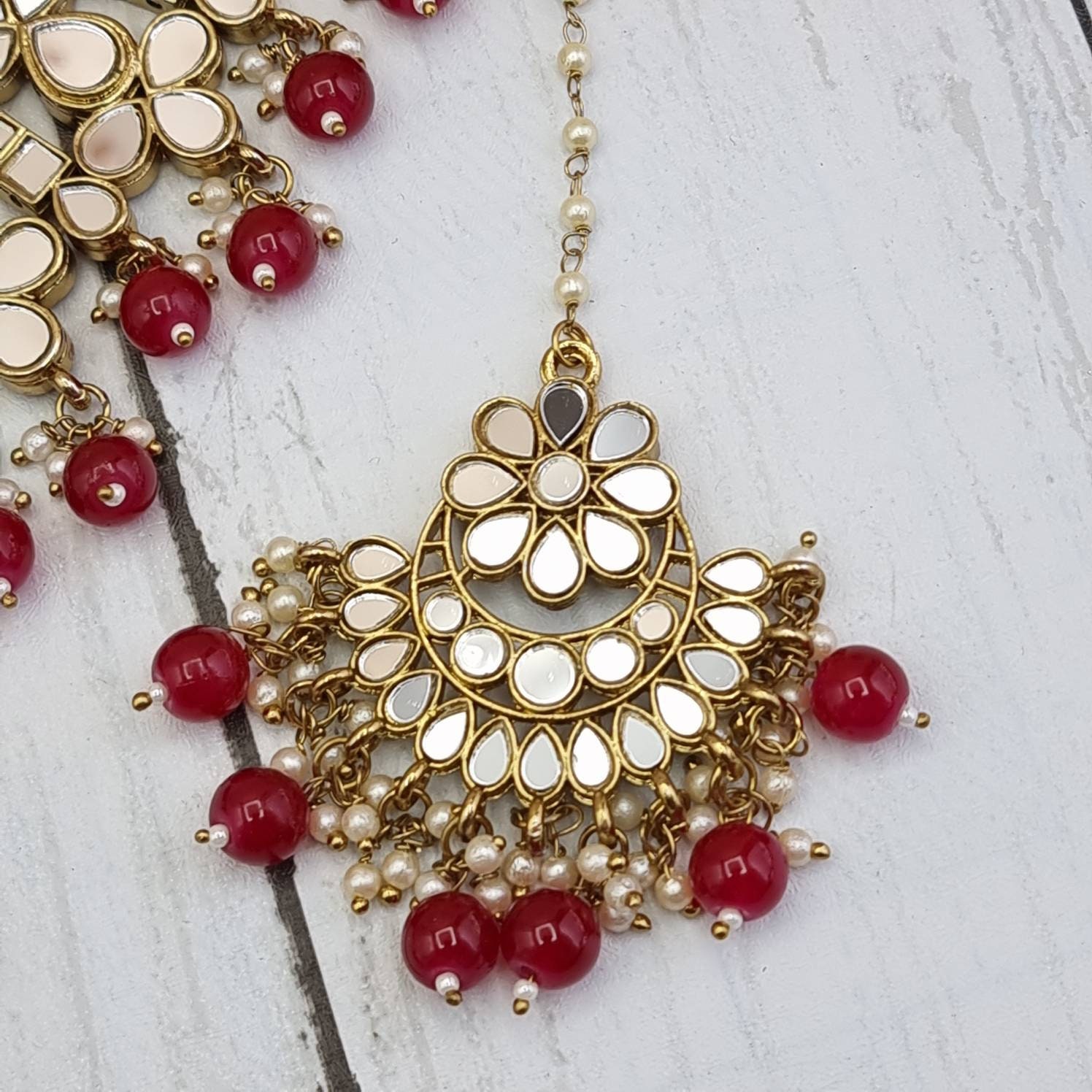 Mirror Work Jewelry Set Indian Jewelry Pakistani Jewelry Etsy