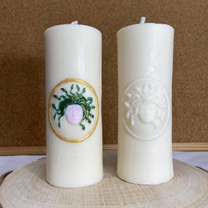Handmade Medusa Soy Candle: Greek Mythology Decor