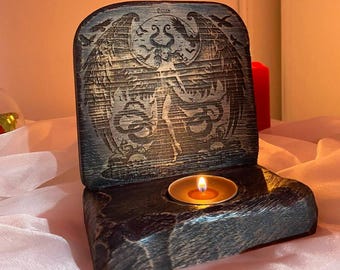 Lilith Altar: Pagan Goddess Candle Holder, Occult Decor