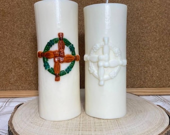 Handmade Brigid Candle: Celtic Goddess Imbolc Ritual Soy Candle