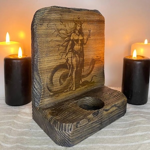 Lamia Altar Candle Holder: Greek Mythology Witchcraft Decor