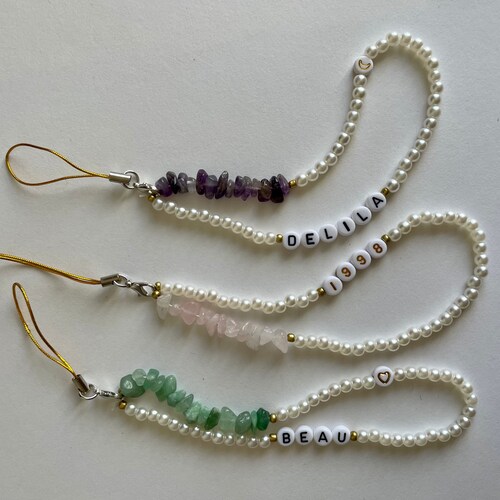 Customisable Mobile Phone Bead Charms Etsy UK