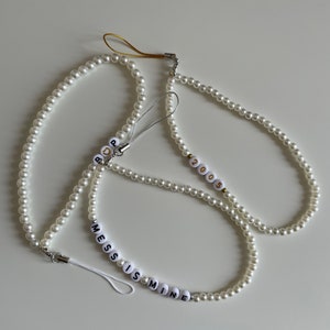 Personalised or standard ‘Pearl’ mobile phone charms