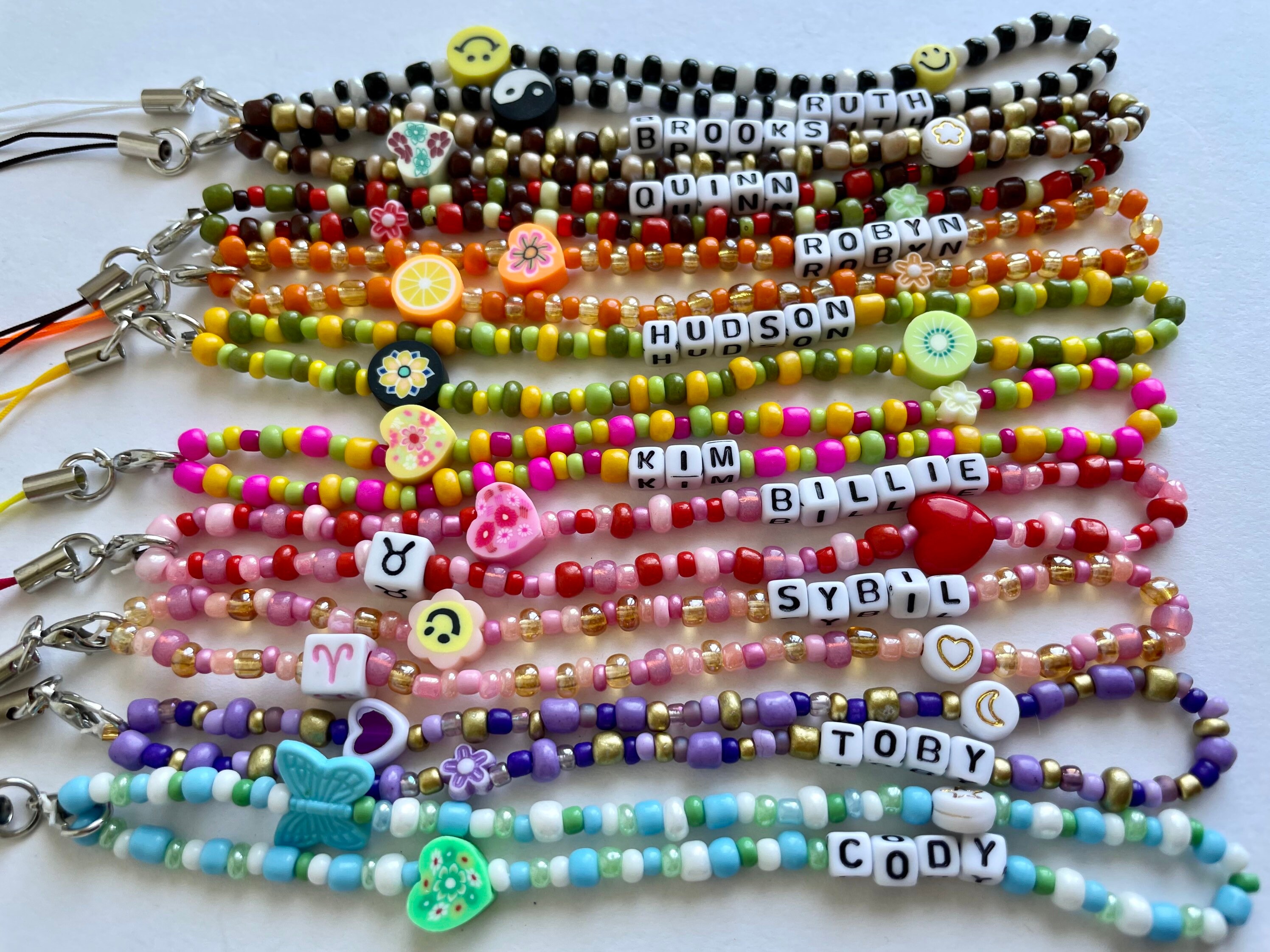 Customisable Mobile Phone Bead Charms Etsy UK