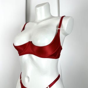 Shelf bra open with support, Open cupless bra plus size, Red corset bra, Guarter cup bra with extra support, Cupless bra for large bust
