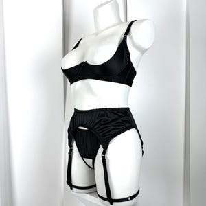 Open Cup Bra and Garter Belt - Etsy