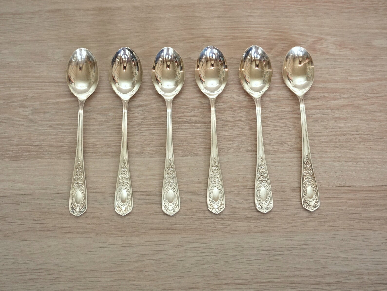 Vintage set of 6 teaspoons Retro silverware small spoons Etsy