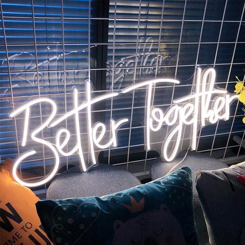 Better Together Neon Light Sign for Wedding, Bar, Room | Wall shops Sign | Wedding Decor