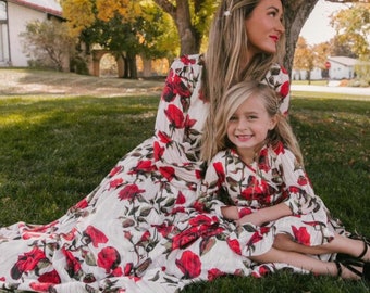 Vintage Floral Print Long Dress for 