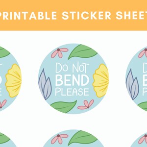 Small Business Packaging Sticker Sheet | Happy Mail Stickers | Snail Mail Stickers | Envelope Stickers | Do Not Bend | Instant Download