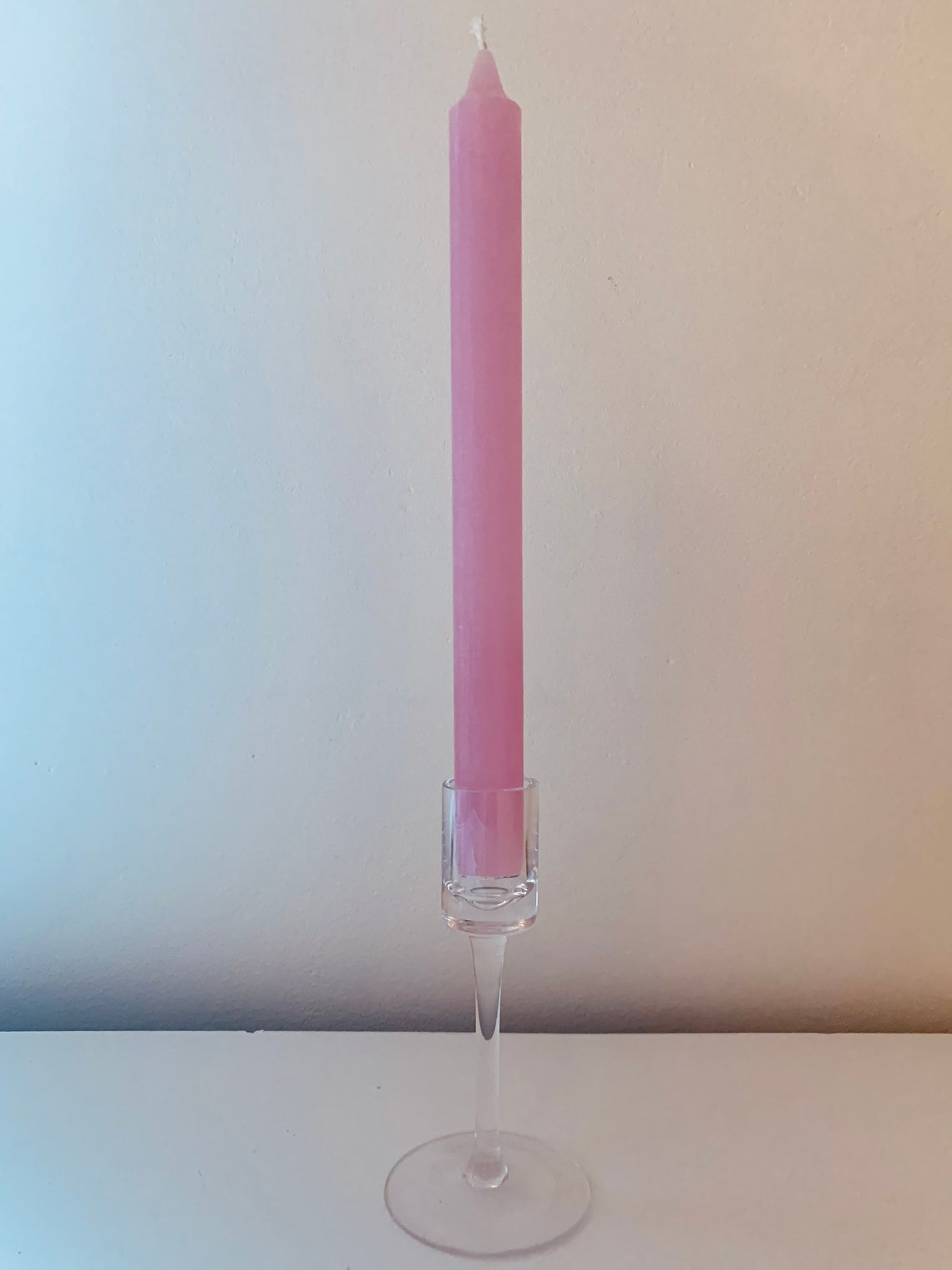 Tall Taper Candle Pastel Colours Various Colours Available Etsy