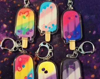 Pride Popsicle Keychain
