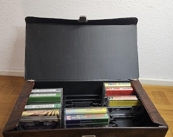 Vintage audio cassette storage case