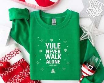 Celtic FC Christmas Jumper – Yule Never Walk Alone – Festive Football Sweater for Hoops Fans