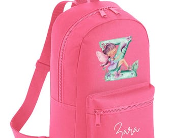 Personalised Fairy Backpack | Girls Nursery School Bag | Custom Name Toddler Rucksack (UK)