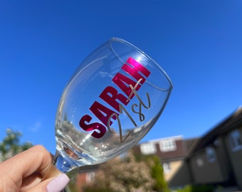 Personalized Wine Glass | Birthday Celebration Gift for Her