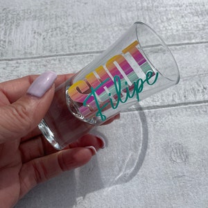 PERSONALISED SHOT GLASSES set of 3| Drinks Party | Summer Party | Drinking Glasses | Custom Shot Glass | Gift for Her | Gift for Him