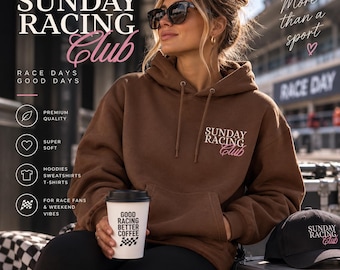 Sunday Racing Club Hoodie | Unisex Motorsport Race Weekend Sweatshirt