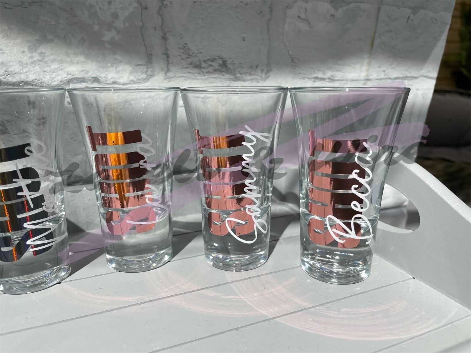 Set of 6 personalised Shot Glasses Etsy