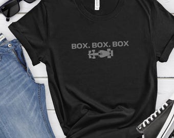Box Box Box TShirt • F1 Inspired TShirt • Formula Racing Gift • Motorsport Fan TShirt • Race Day Outfit • F1 Merch UK