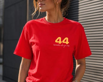Number 44 Racing Inspired T Shirt | Remember Who You Are Graphic Tee | Motorsport Fan Gift | Unisex Racing Shirt | Race Weekend Outfit