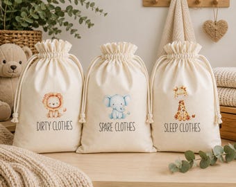 Kids Nursery Bags | Spare Clothes Drawstring Bags for Baby and Toddler