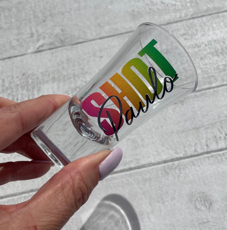 Set of 6 Personalised Shot Glasses Drinks Party Summer Etsy UK