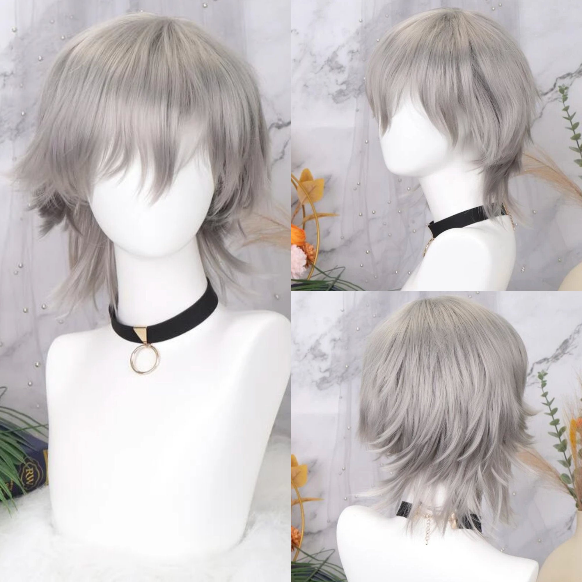 Anime Death Note L Cos Wig L.Lawliet Heat Resistant Black Fluffy Layered  Hair Pelucas Cosplay Costume Hair Wig + Wig Cap