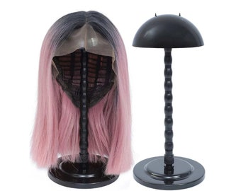 Kaiersi 2 PCS Wig Stand 14.1 Inches Portable Wig Holder Plastic Hat Display  Wig Head Mushroom Top for Multiple Wigs Drying Styling Easy to Assembl No