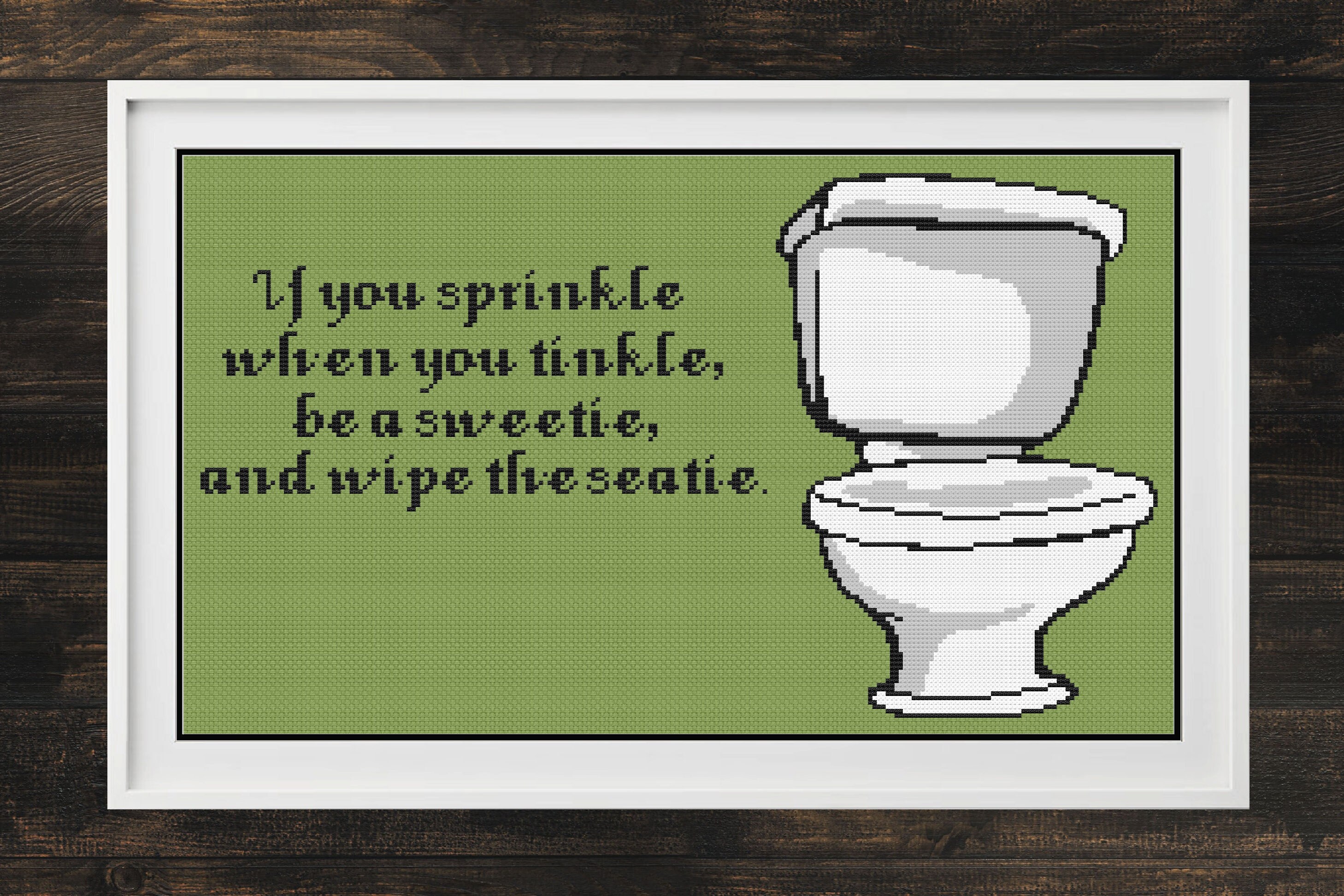 If You Sprinkle When You Tinkle Digital Cross Stitch Pattern PDF ...