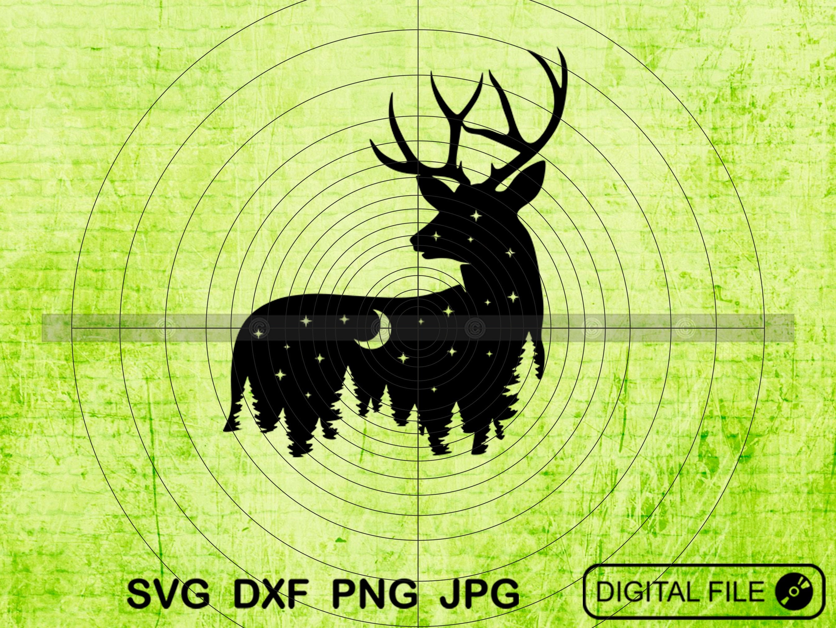 Deer Svg Deer Outdoor Svg Deer Scenery Svg Vector Cut Files | Etsy