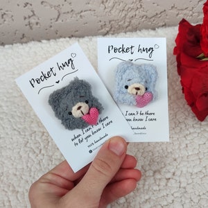 Dia dos Namorados pelúcia fofo ursinho. Pensando em você, sentindo sua falta presente. Enviando um abraço. Presente para namorado, namorada. Abraço de bolso personalizado.
