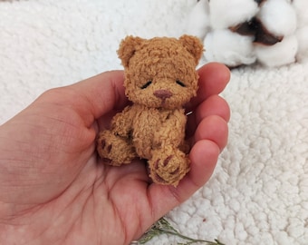 Pocket Pet Plushie Unique Teddy Bear Toy. Cute Soft Miniature