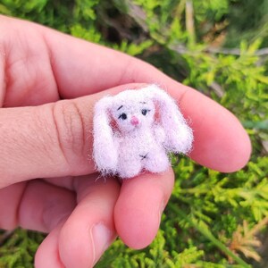 Tiniest Plush Bunny Rabbit Toy. Very Small Furry Bunny Friend for Doll ...