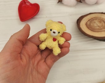 Mini teddy bear plush pocket emotional support friend
