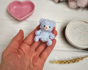 Pocket teddy bear plush stuffed mini ornament