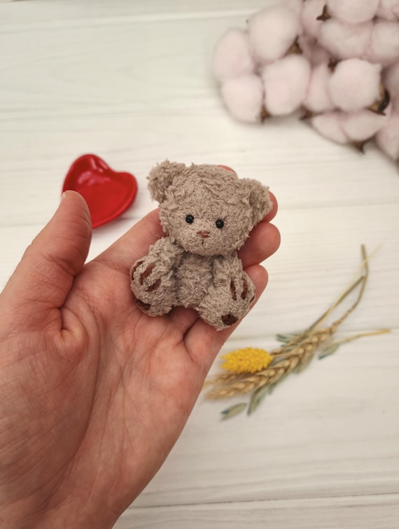 Plushie Teddy Bear Keychain. Mini Stuffed Animal Bag Backpack