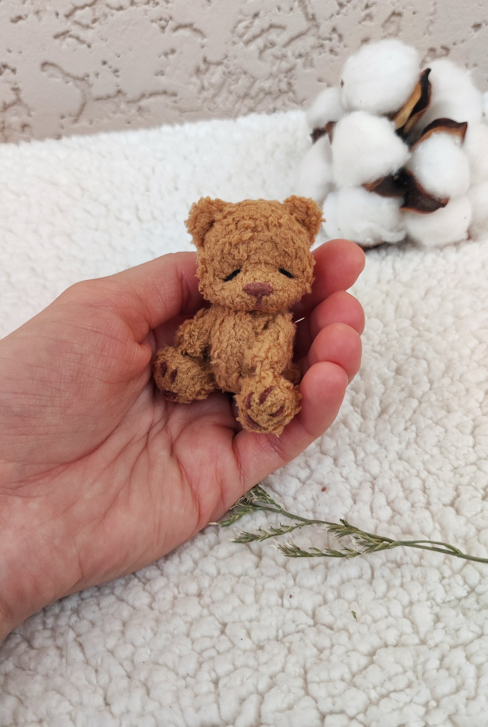 Pocket Pet Plushie Unique Teddy Bear Toy. Cute Soft Miniature