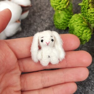 Tiniest Plush Bunny Rabbit Toy. Very Small Furry Bunny Friend for Doll ...