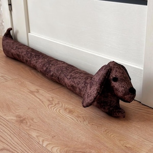 Anpassad dörrdragstopp, brun fylld dörrorm, vattentät dörrdragstopp hund, julklappsidé