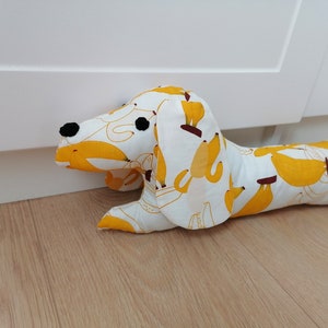 Dachshund Door Draft Stopper, Window Draft Stopper, Handmade Sausage Dog